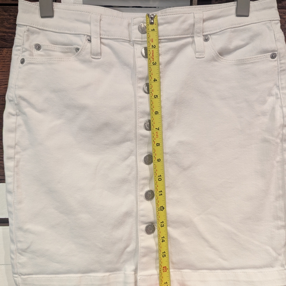 Daniel Cremieux White Button-Down Mini Skirt - image 4